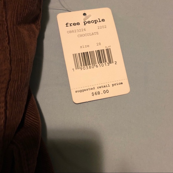 NWT! Free People corduroy Joanie cord brown mini skirt - Picture 7 of 9